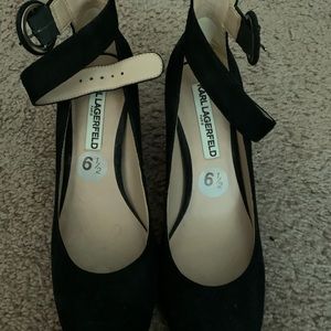 Karl Lagerfeld Sequin Blacks heels size 6.5